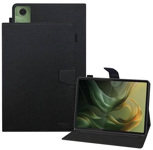 Image of TGK Flip Cover Case for Motorola Pad 60 Neo 5G 11 inch Tablet Executive Leather Built-in Pencil Holder (Black)