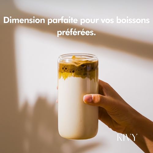 Verres à Eau, Matcha & Cocktail KIVY Set Longdrink avec Paille