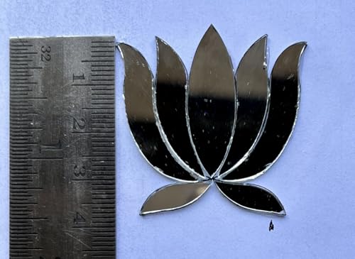 MIRROR GLASS WORLDWIDE Lotus Shape Fancy Silver Mirror 1.5x2 Inch,