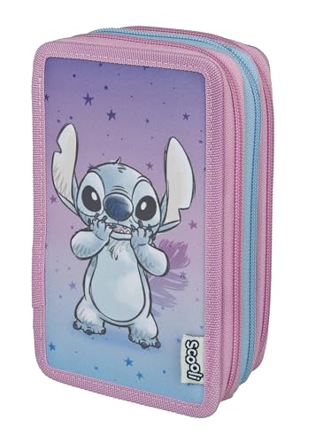 Trousse scolaire Stitch Scooli garnie de crayons pour enfant de 6 ans