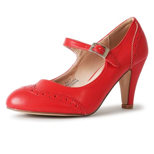 J. Adams Mary Jane �I�b�N�X�t�H�[�h�p���v�X - ���킢�����[�L�g���q�[�� - �A���N���X�g���b�v�t�����g�����E���h�g�D�V���[�Y-Kym, ���b�h �|���E���^��(Red Pu), 6.5