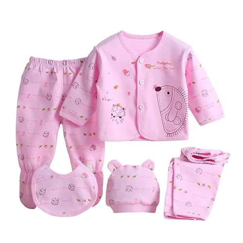 Image of Presents New Born Baby Summer Dress 5Pcs Sets 100% Cotton Boys Girls Unisex Baby Suit Infant Clothes Gift for Baby