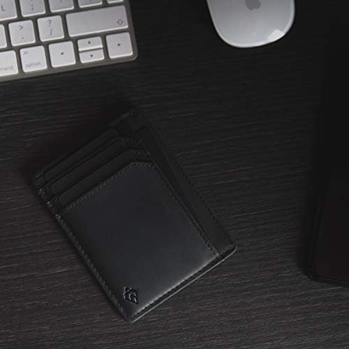 AKIELO RFID Blocking Credit Card Holder and Gift Box  Ultra Slim Wallet for Men  Minimalist Card Wallet (Bravo Collection)