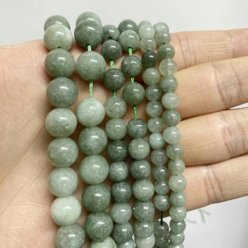 Cuentas de piedra de lava ojo de tigre de cristal de apatita y turmalina para hacer joyas, pulseras, collares, 4/6/8/10 mm, jade birmano de 6 mm (alrededor de 61 piezas)
