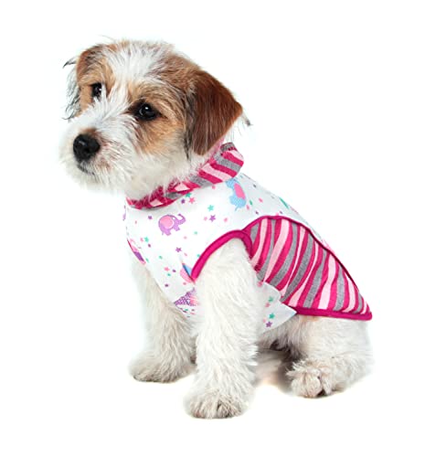 Pickorruchos Malha Estampada Para Cães Rosa - Tamanho 02