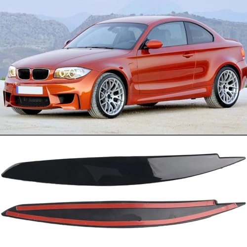 Sourcil phare pour BMW Série 1 E87 E88 E81 E82 2008-2013 paupière de phare noir