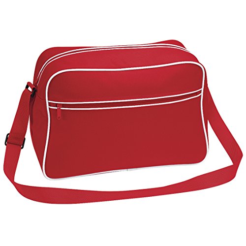 Bagbase Retro Adjustable Shoulder Bag (18 Liters) (Pack Of 2) (One Size) (Classic Red/White) #TOP23