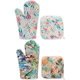 Juegos De Manoplas Y Agarradores Para Horno - Guantes Resistentes Al Calor Protectores - Set De Mitones Y Agarradores Para Sartenes - para Microondas Sartenes Platos Bowls Repostería y Barbacoa al Air