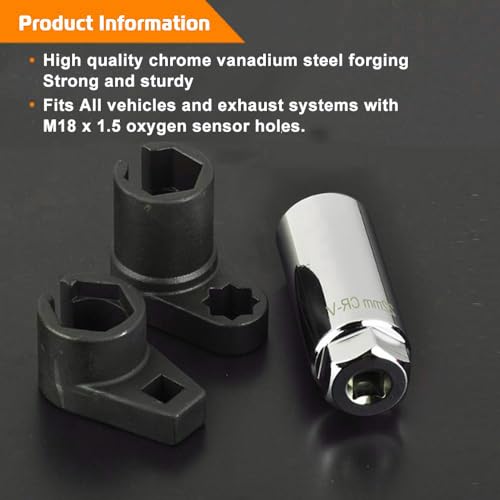 karlass Car Drive Oxygen Sensor 3/8Inch Socket Offset Wrench Remover Tool - Thumbnail 4