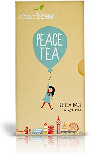 Charbrew Té de la Paz 4 x 25 Bolsas de Té (Provisiones para 100 Días) NATURALMENTE SIN CAFEÍNA