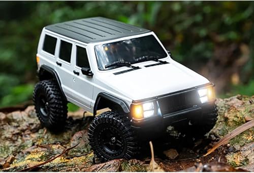 Image of KIZJORYA 1 /18 Four Wheel Drive Remote Control Rock Crawler 8562-C8809 Rc Multi-Terrain Off Road Car 3Speed Motor Esc Servo Light System Battery (White)