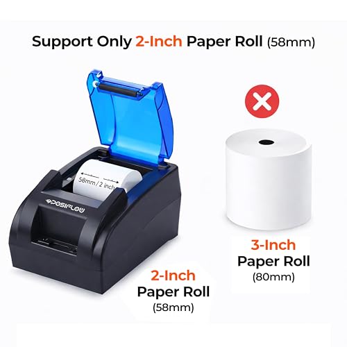 Image of 58mm Thermal Receipt Printer KP206 | USB+ BT | Fast Billing Printer for Restaurant, Retail, POS, Kiosks (PSFKP206-(U+BT) 58 mm)