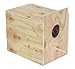 YML Assembled Wooden Nest Box for Outside Mount with Dowel, Large