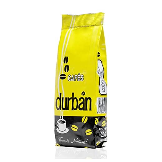 Cafés Durban - Café Tostado en Grano - Original 100% - Paquete 250 GR (Natural Grano)