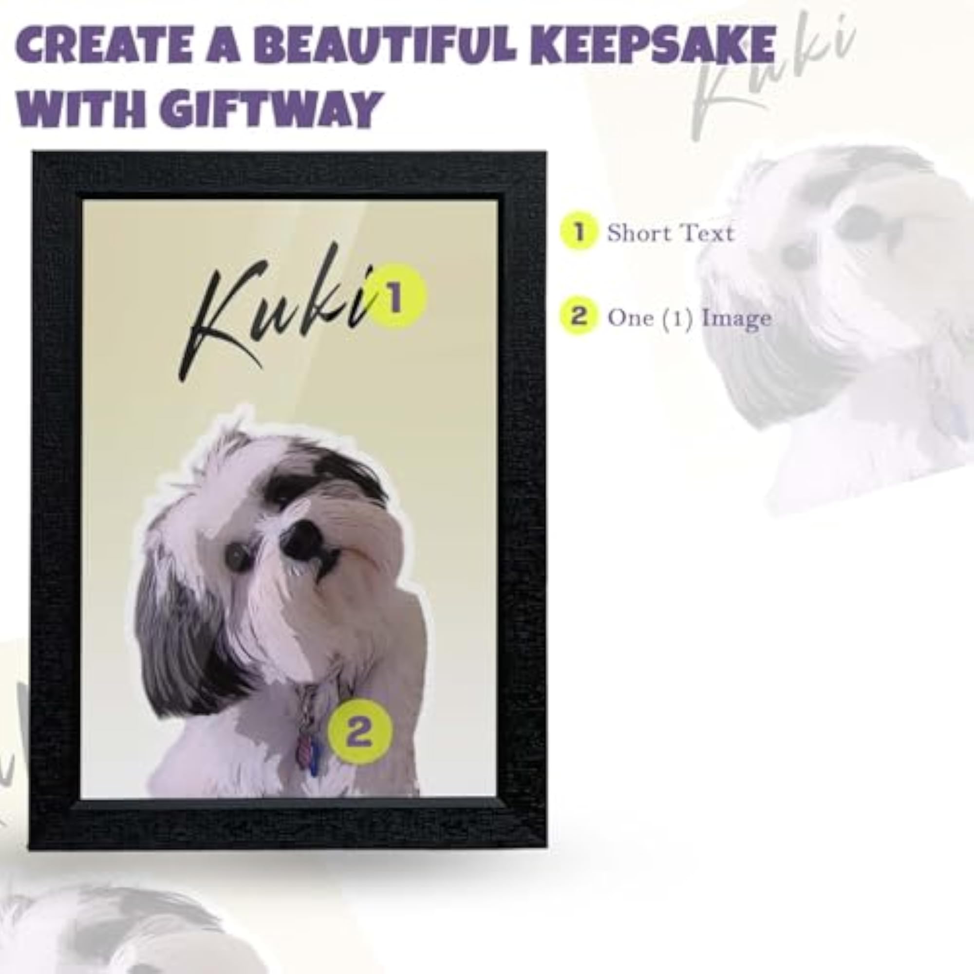 Personalized Custom Pet Portrait Frame with Clear Background