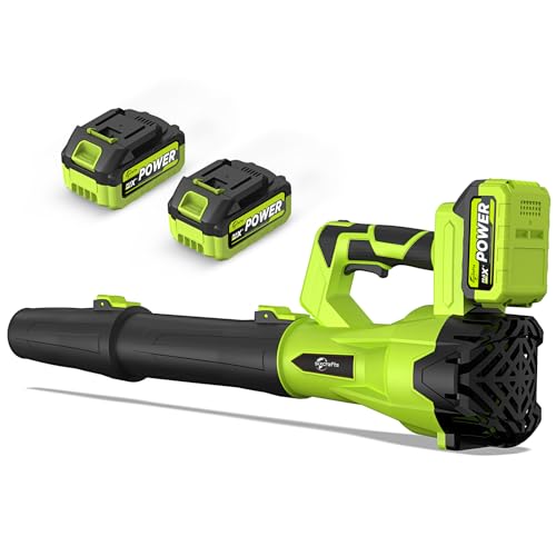 21V Cordless Leaf Blower Kit with 2 BatteriesFast Charger