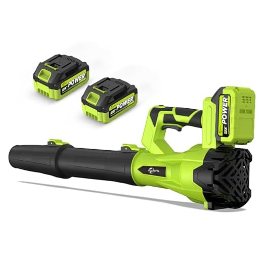 Leaf Blower Cordless, 21V Cordless Leaf Blower with 2×4.0Ah Batteries & Fast Charger, 6-Speed, Powerful Lightweight Electric Blower Kit for Lawn, Patio, Car Drying and Light Snow, Lightweight Handheld
