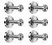 NELXULAS Brushed Stainless Steel Short Bath Towel Hooks Single Super Heavy Duty Wall Mount Hook, Fit for Bedroom,Living room, Bathroom and Fitting room, Office,Set of 6 in pack