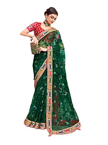 Sari indien brodé pour mariage et grandes célébrations traditionnelles