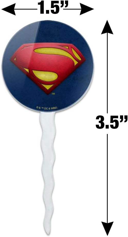 The Flash Supergirl Logo Cupcake Picks Toppers Decoration Set of 6