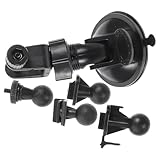 Ventouse de fixation pour voiture : tournez l’écrou pour ajuster la tension et fixer la rotule. kit de fixation pour caméra embarquée