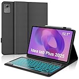 Coque Clavier Lenovo Idea Tab Plus 12.1 2025: Compatible uniquement avec l'Lenovo Idea Tab Plus 12.1 2025. Non compatible avec d'autres modèles. Veuillez vérifier le modèle de votre tablette avant d'acheter. (Stylet et tablette non inclus).
