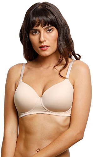 Image of Zivame Women's Nylon Padded Wire Free T-Shirt Bra