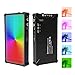 Mini Lumière Vidéo RGB, MOMAN MLQ Petit Light RGB sur Caméra Lumière 360° Pleine Couleur 3000K-6500K avec Batterie Rechargeable, pour Photographie, DSLR, Caméscopes, Panneau-Lumière-Vidéo-RGB-Portable