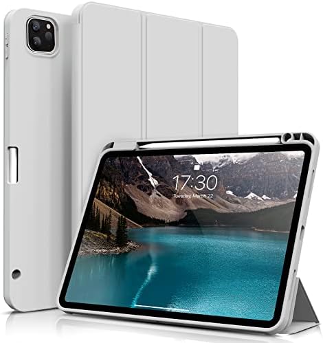 ZOYU Case for 11 inch iPad Pro 4th/3rd Generation 2022/2021, Trifold Stand Protective Case with Pencil Holder, Auto Sleep/Wake, Soft Slim TPU Back Cover, for iPad 11" Pro 2nd 1st 2020 2018 -Dark Green