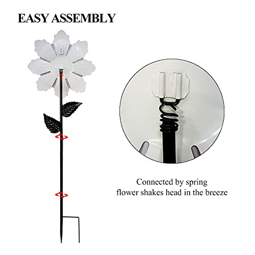 Keygift Metal Flower Garden Stake Yard Art Garden Decor, 42" Large Handcrafted Purple Metal Outdoor Decor Lawn Ornaments Grave Decorations For Cemetery #TOP4