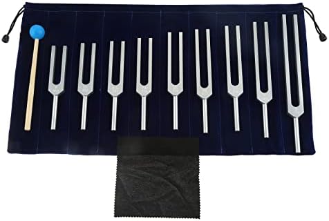 9 Packs Solfeggio Tuning Fork Set, Chakra Tuning Forks for DNA Healing, Balancing, Vibration, Sound Therapy, Mind Body Therapy (174 Hz, 285 Hz, 396 Hz, 417 Hz, 528 Hz, 639 Hz, 741 Hz, 852 Hz, 963 Hz)