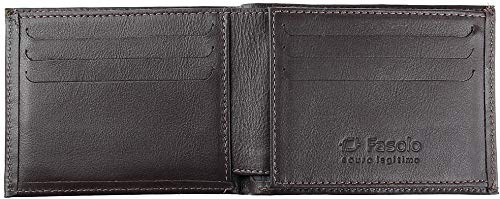 Carteira em Couro Masculina, Fasolo, Marrom