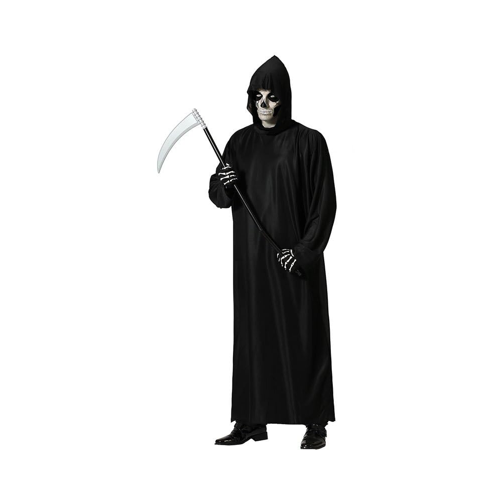Atosa Scary Costume Hooded Robe Black Man Adult M