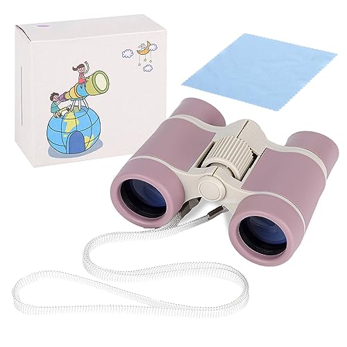 Prismaticos Niños, Prismaticos Infantiles, Binoculares Pequeños, Binoculares HD, Juguetes Al Aire Libre Regalos para Niños de 3-12 Años, Observación de Aves Excursiones Aprendizaje Senderismo (Morado)