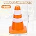 8pcs Mini Traffic Cones, 1.38in Small Safety Construction Cones Road Tiny Caution Signs Miniature Traffic Safety Signs Barricades for Micro Street Scene