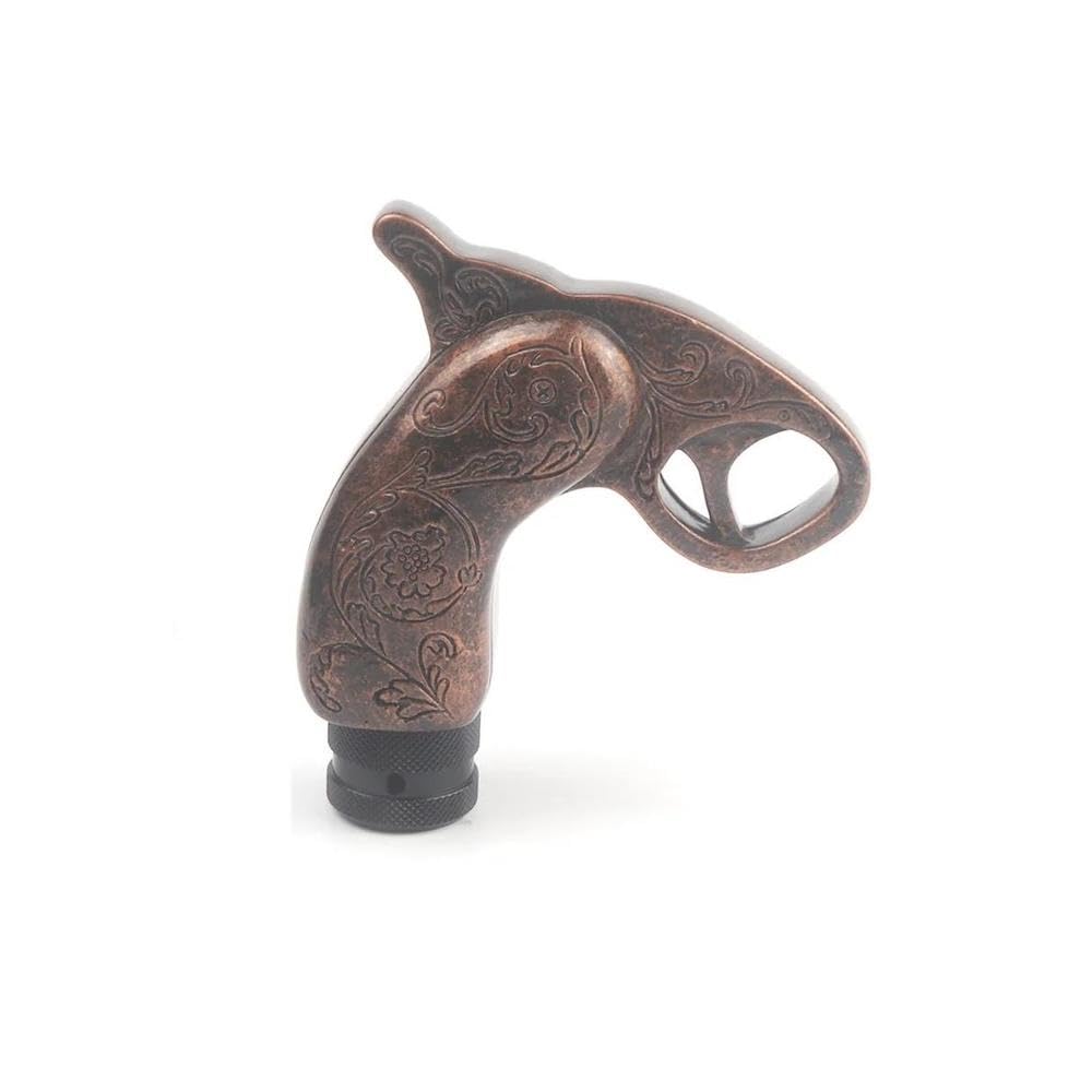 HYASDBWE Modified Car Shift Knob Sports Shift Lever Head Suitable for Manual Transmission Auto Parts Universal Gear Lever Gear Shifter Parts(Brass)