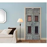 puertas viejas de madera en venta Puertas de fotos en 3D efecto madera: motivos realistas con la última tecnología de impresión. Respetuoso con el medio ambiente y sin olores. Material duradero seguro: fácil de limpiar y aplicar, extraíble, durable, resistente al agua, resistencia a la presión, resistencia a los golpes, resistencia a la humedad.