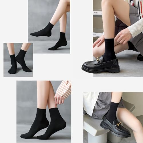 Image of MAGIARTE Womens Mini Crew Cotton Socks,6 Pairs