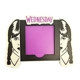 TEYOUYI Self-Stick Note Pad Holder for Wednesday Halloween Decorations 3x3 Post It Notes Desk Organizer Tidy Office Supplies Halloween Party Supplies