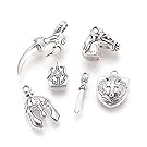 Pandahall 30pcs Antique Silver Warrior Theme Alloy Pendants 16-37x5-17x2-7mm Tibetan Style Metal Charms for Bracelet Necklace Jewelry Making