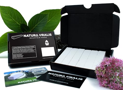 Natura Uralis Premium Belgorod Gesägte Kreide | Weiße Kreidestücke - Erstaunlicher Crunch, Erdig, Samtig und Fest, ASMR-Aufsehen, Natürliches Calciumcarbonat (Klein (200g))