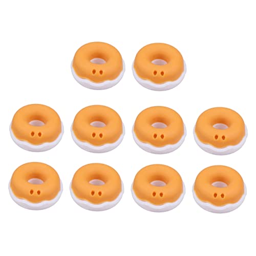 ULDIGI 10 Pack Silicone Cable Winder Headphone Organizer Cord Organizer Box for Earbuds Small Cables White Tidy Wire Storage Case