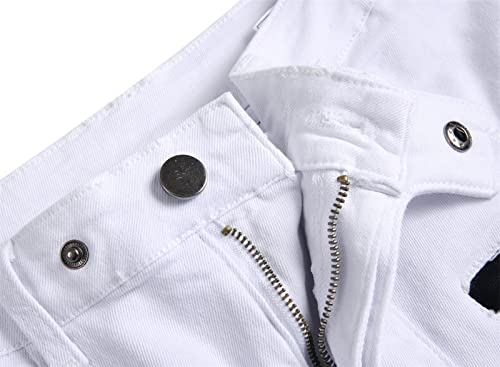 Maiyifu-GJ Mens Slim Fit Ripped Jeans Side Striped Moto Biker Denim Pencil Pants Casual Destroyed Distressed Skinny Jean4