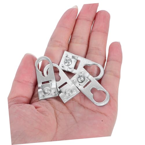 Image of Angoily 50pcs Thickened Aluminum Alloy Picture Frame Hangers Durable Hooks for Secure Hanging of Frames Posters and Mirrors Versatile Metal Hardware Accessories