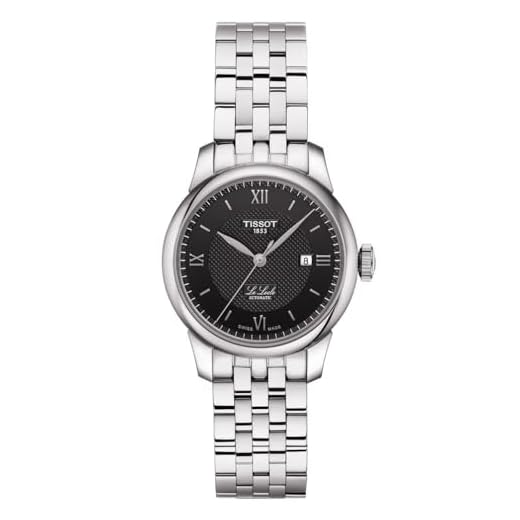 Tissot Relógio feminino Le Locle 316L com caixa de aço inoxidável suíço automático, cinza, aço inoxidável, 14 (T0062071105800), Cinza, Relógio Automático