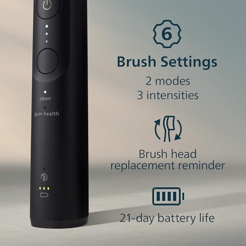 Philips Sonicare 5950 Rechargeable Electric Toothbrush, 2 Brush Head, Black - 5