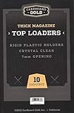 Cardboard Gold 1pk Thick Magazine Top Loaders (10ct) - Next Generation Archival Protection 1pk (10)...