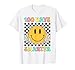 100 Days Smarter Cute Smile Face Hippie 100th Day Of School T-Shirt