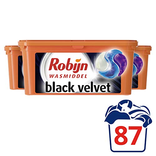 Robijn Black Velvet Wasmiddel 3-in-1 Wascapsules, voor de Donkere en Zwarte Was - 3 x 29 Wasbeurten - Halfjaarbox - Image 3