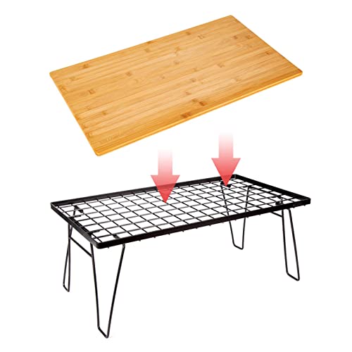 Table de camping pliante en fer et maille résistante pour extérieur - 8